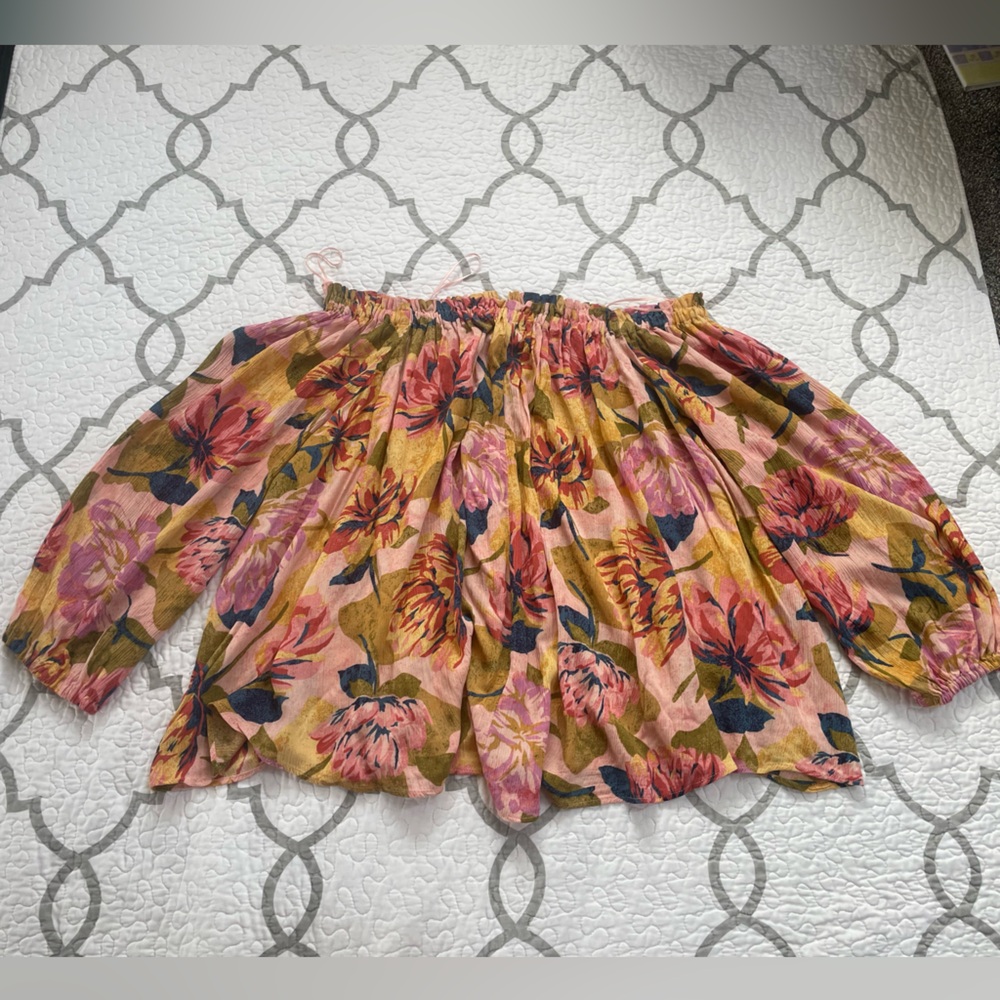 Terra & Sky Off the Shoulder Floral Blouse Women’s Size 1X (16W - 18W) - Picture 12 of 13